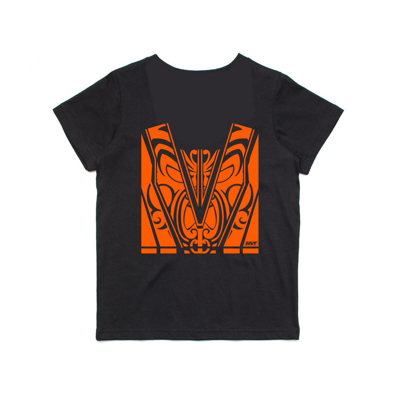 Kids T-Shirts- Black/ Hi Vis Orange - Hi-Vis-Trends