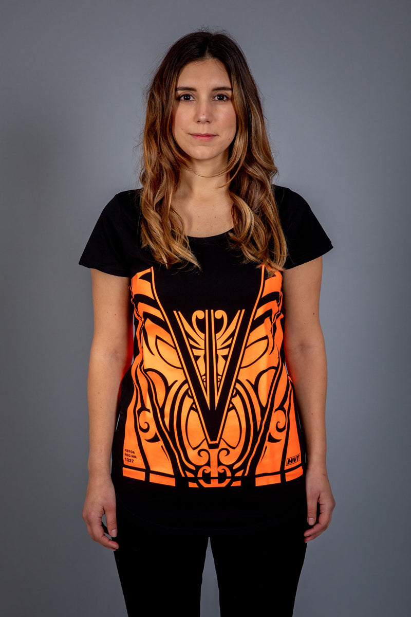 Maori Women's T-Shirt Orange [Hi-Vis]