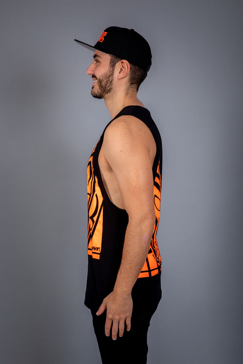 Maori Men's Muscle Singlet Orange [Hi-Vis]