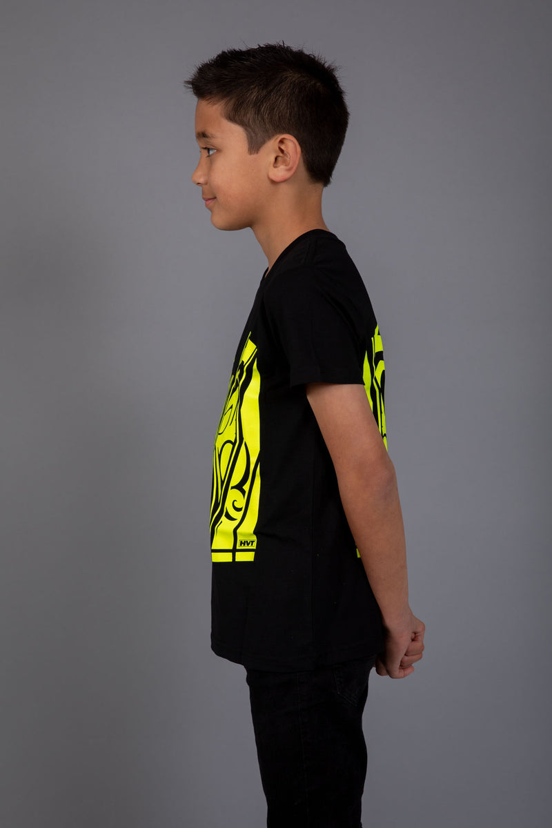 Maori Kid's T-Shirts Yellow [Hi-Vis]