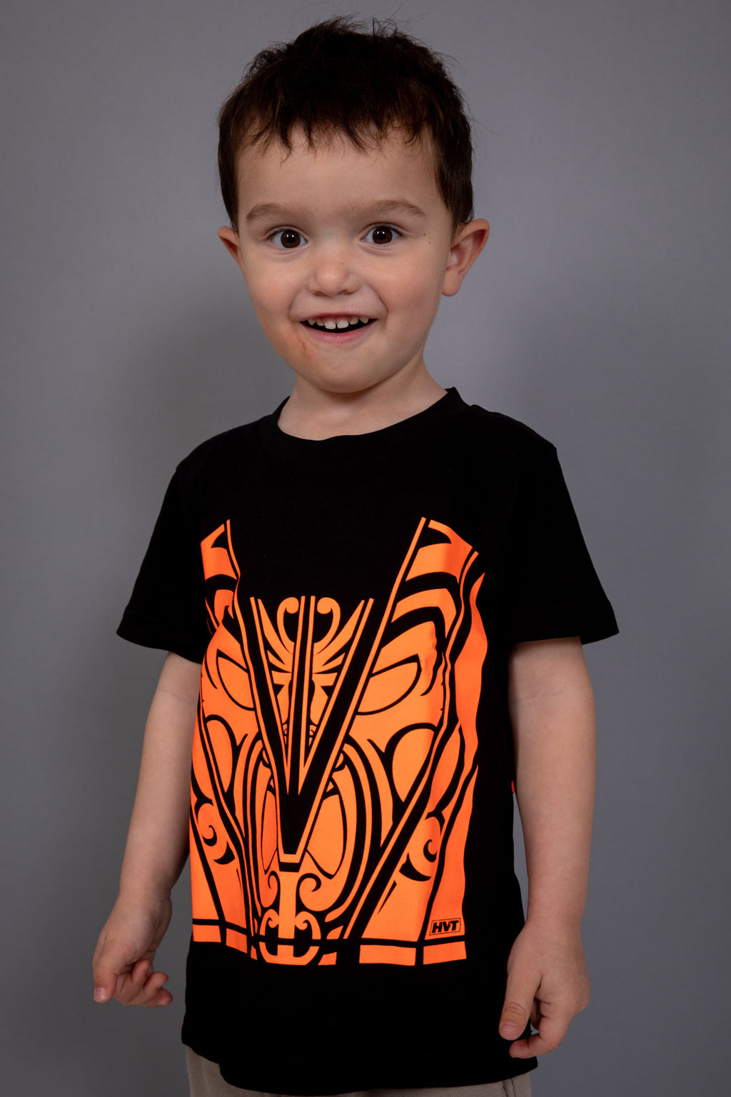 Maori Kid's T-Shirts Orange [Hi-Vis]